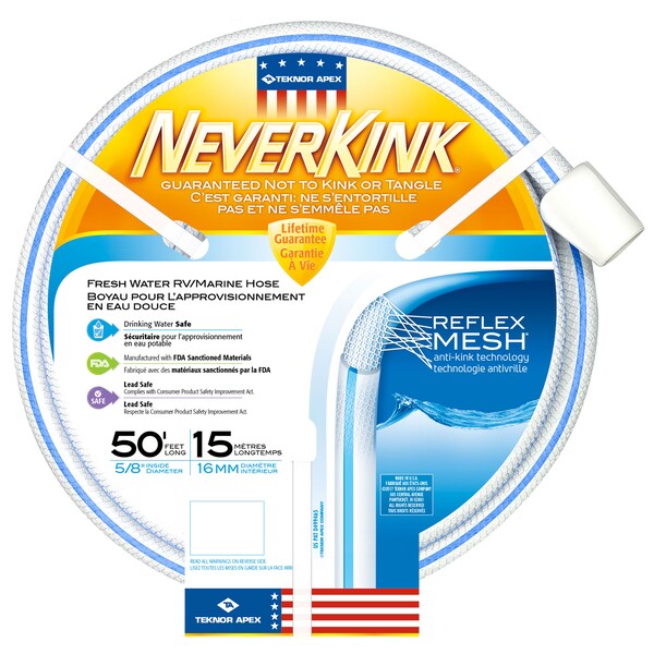 Teknor Apex Teknor Apex 8602-50 NeverKink RV/Marine Hose - 5/8" x 50', White 8602-50 - main